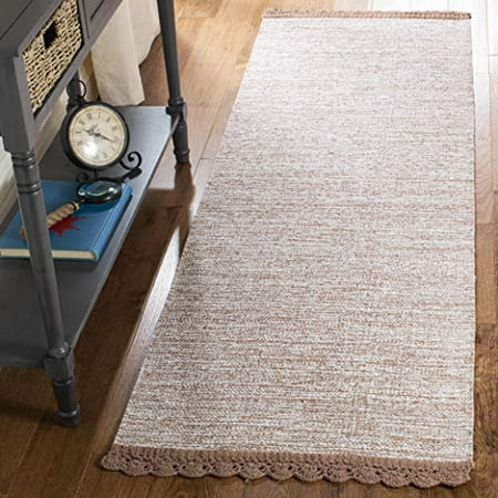 Safavieh Montauk Collection MTK615F Handmade Cotton Runner Brown 2'3 x 7' Safavieh Montauk Collection MTK615F Handmade Cotton Runner Brown 2'3 x 7'